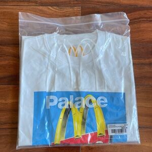 PALACE X McDonalds Medium White Tee with Golden Arches Sign